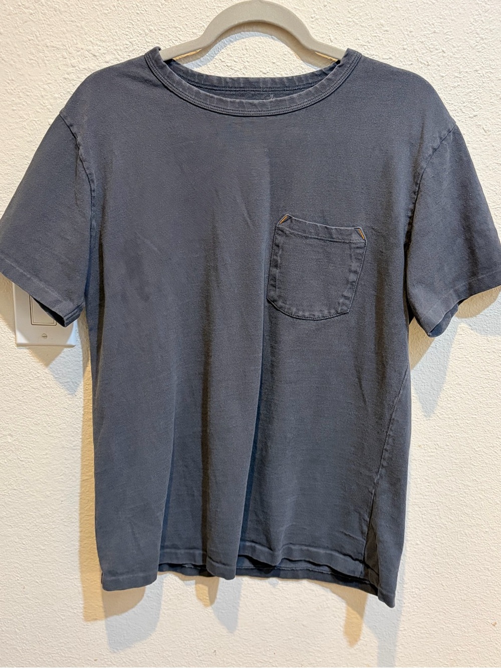 Freenote Cloth Men’s M Washed Charcoal Pocket T Shirt Made in USA